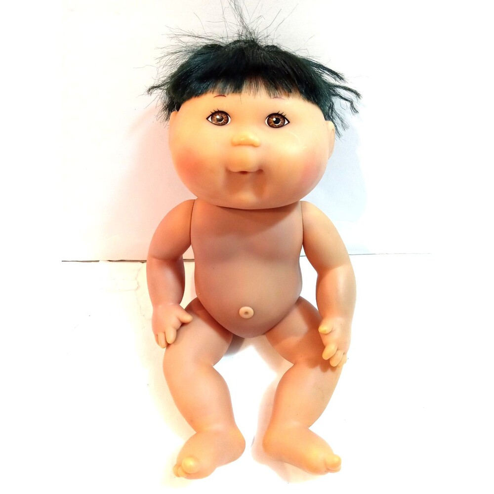 Cabbage Patch Kids Bath Baby 1995 Brown Hair And Eyes Vinyl Body 11” Doll